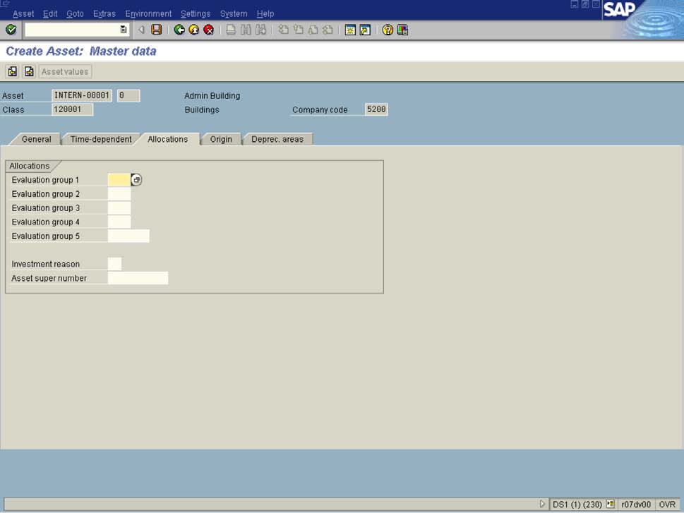 Create Asset Master Recorder in SAP FICO