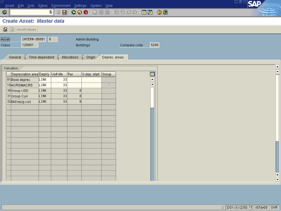 Create Asset Master Recorder in SAP FICO