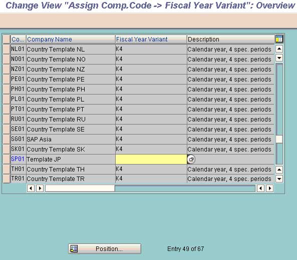 Assign the fiscal year