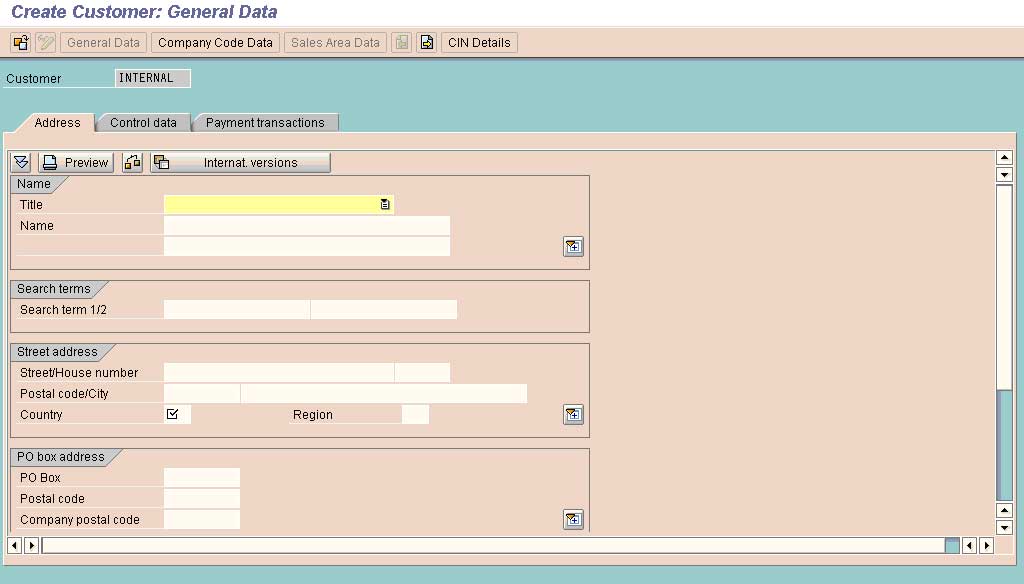 Create Customer Master Record in SAP FICO
