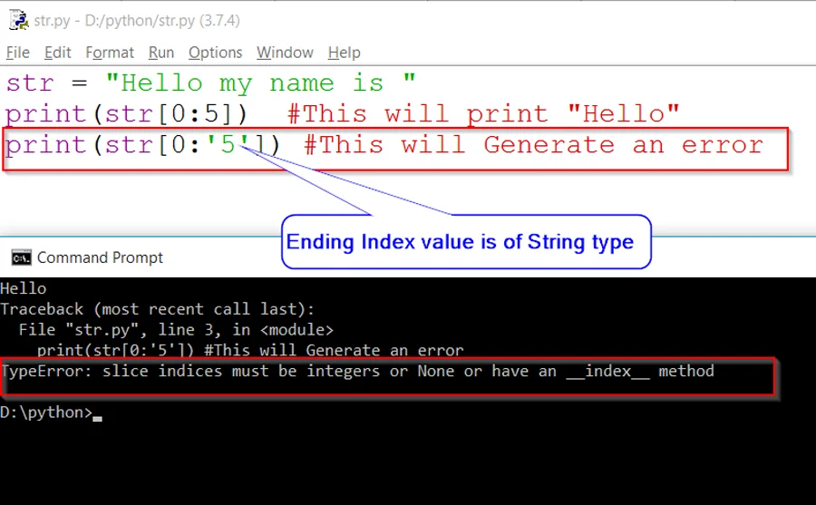 Typeerror Slice Indices Must Be Integers Or None Or Have An __Index__ Method