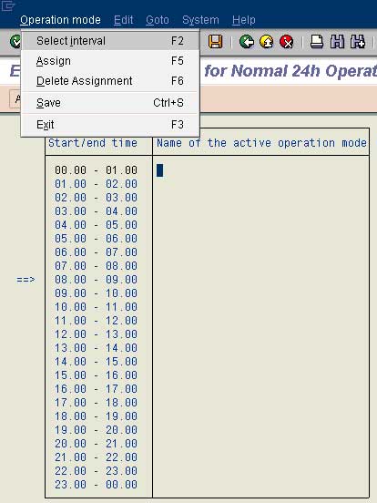 Setting up Operations Modes with screen shots