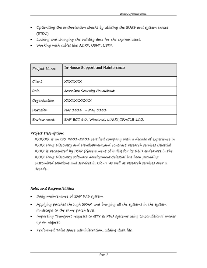 Resume sap srm germany