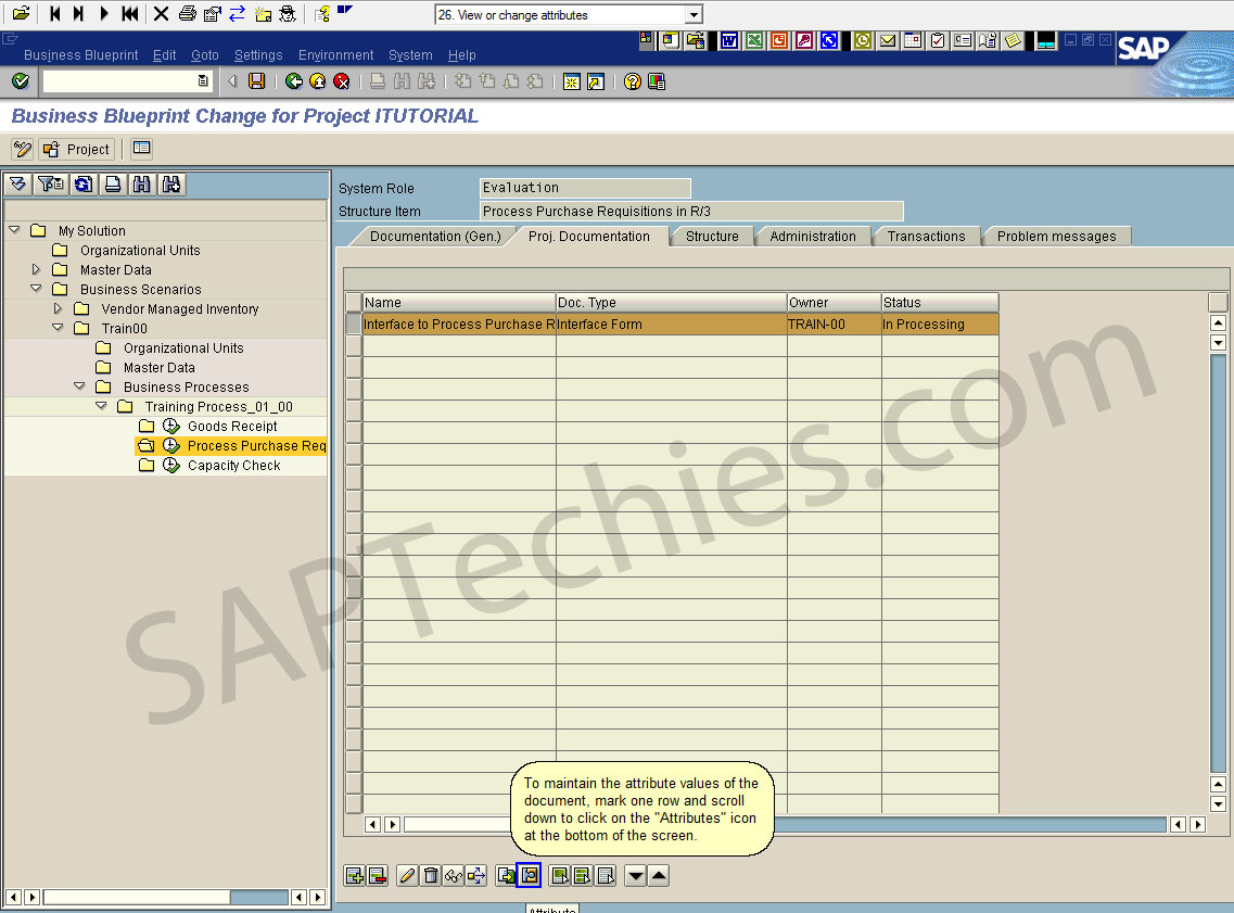 Define Business Blueprint SAP Solution Manager 3.1