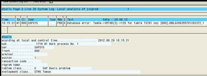 Job canceled due to system reset