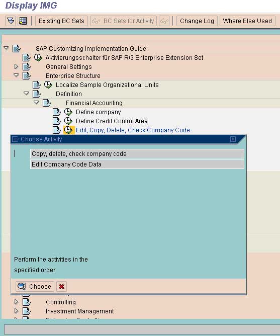 Create a Company Code in SAP FICO