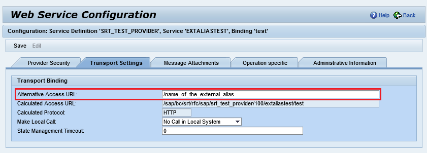 How to create an ICF External Alias for a Web Service How to create an ICF External Alias for a Web Service