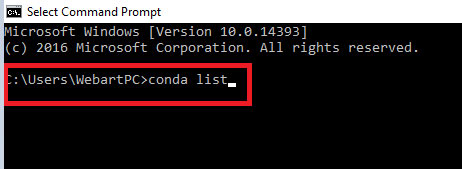 install anaconda windows 10 command line