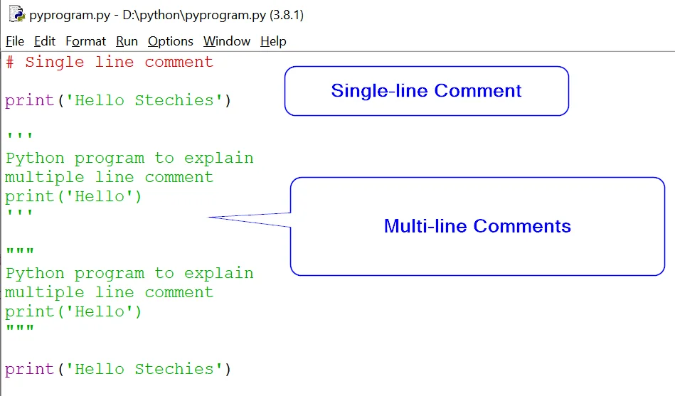 how to do comment in python