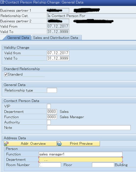 Use Contact Person in S/4 HANA