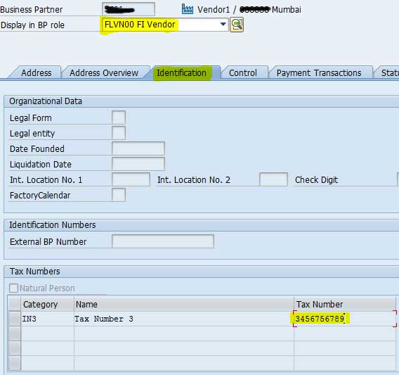 GST S4HANA Master Data Configuration