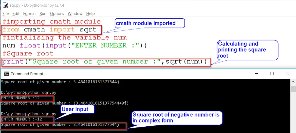 Import sqrt. Sqrt в питоне. Импортировать sqrt. Переменная num. Math domain Error Python что это.