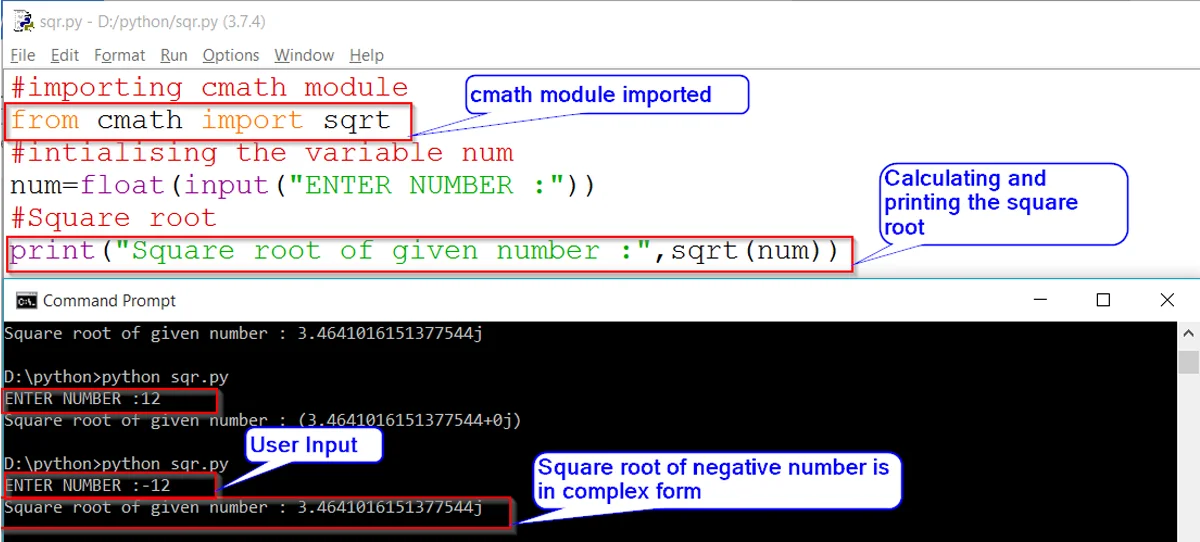 Import sqrt