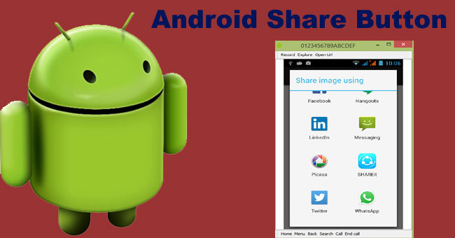 Share Button in Android App