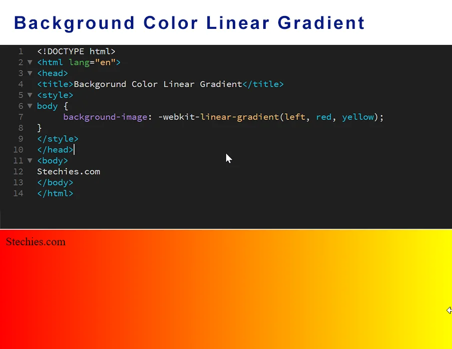 Hướng dẫn How to add background gradient in html đơn giản và dễ hiểu