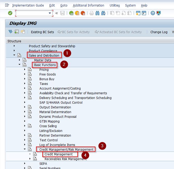 define-credit-groups-in-sap