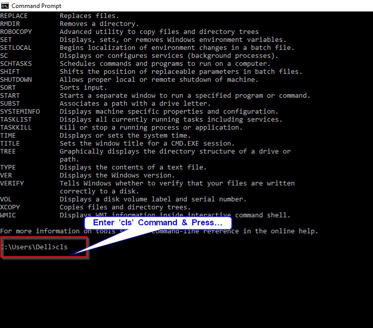 How To Clear Command Prompt Screen Windows?