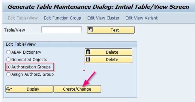 sap authorization group assignment table