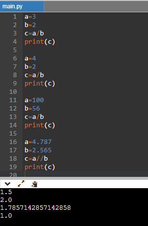 Operator Or Floor Division In Python