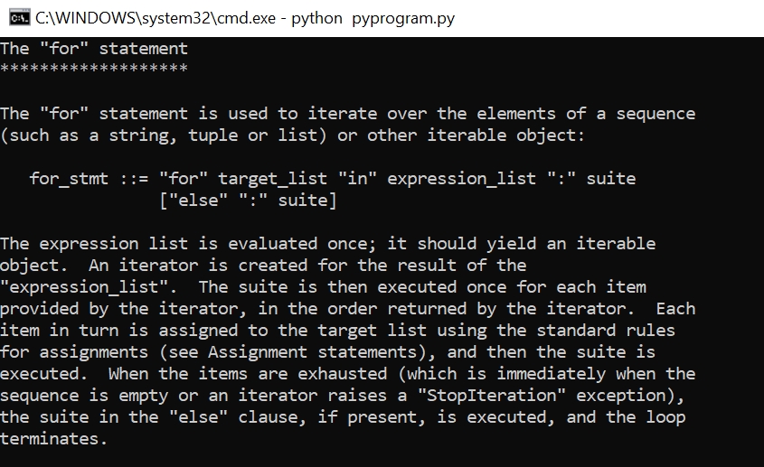 Sinis læber Uhyggelig Python's help() Function