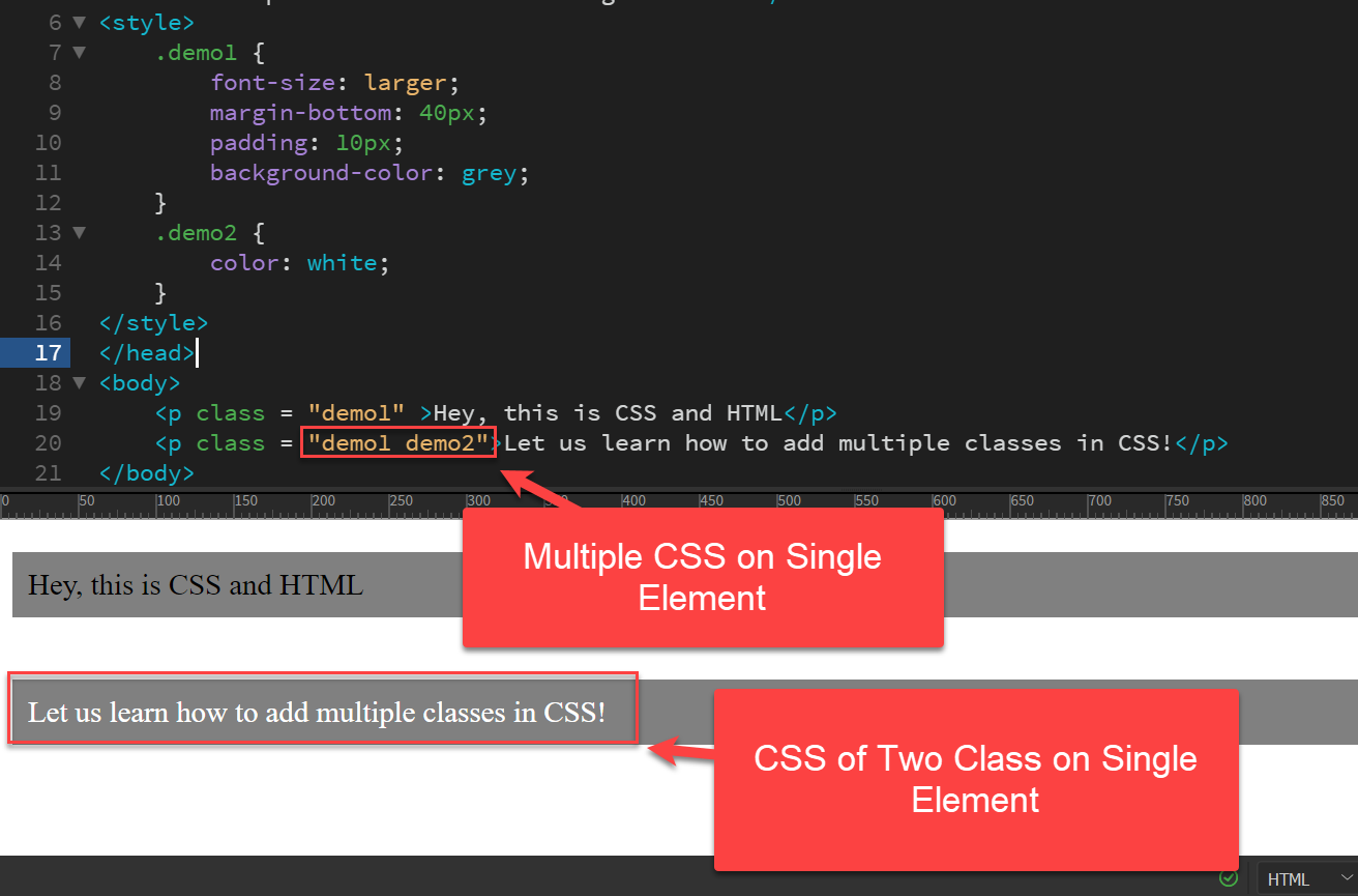 How to use multiple CSS in HTML?