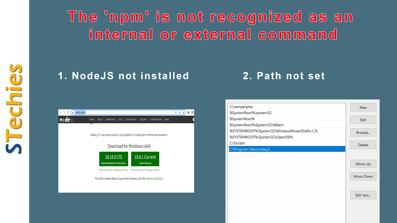 The 'Npm' Is Not Recognized As An Internal Or External Command, Operable  Program Or Batch File