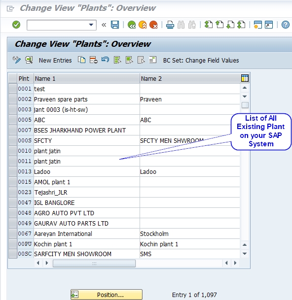 Sap plant company code table cabinets matttroy