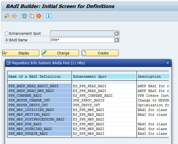 How to find PP User Exits and BADIs