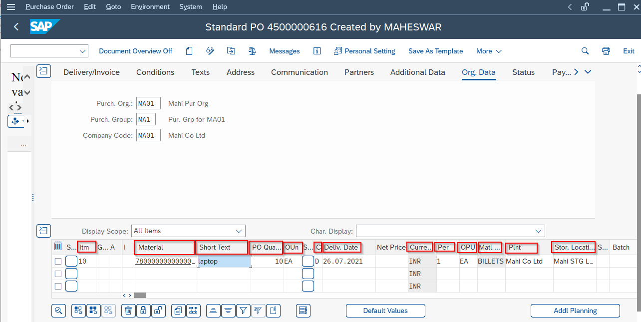 How to Create Purchase Order in SAP?