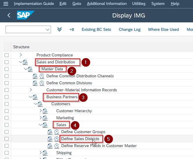 How to Define Sale District in SAP?