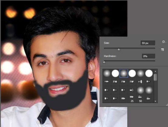 Create Facial Hair with Simple Brush Tool in Photoshop