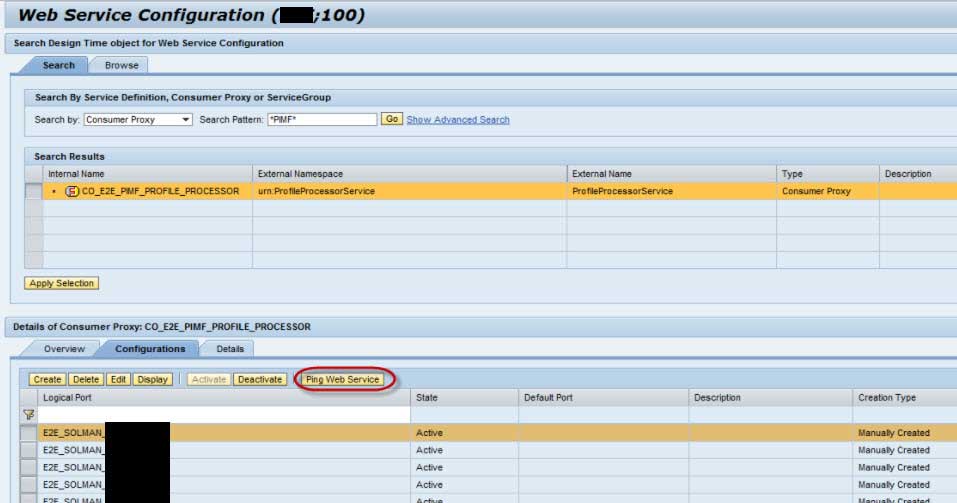 Check if logical ports exist in SOAMANAGER in SAP PI