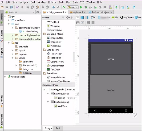 Split Screen using Multiple Layout