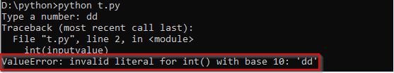 Valueerror: Invalid literal for int() with base 10: Valueerror: Invalid Literal For Int() With Base 10: